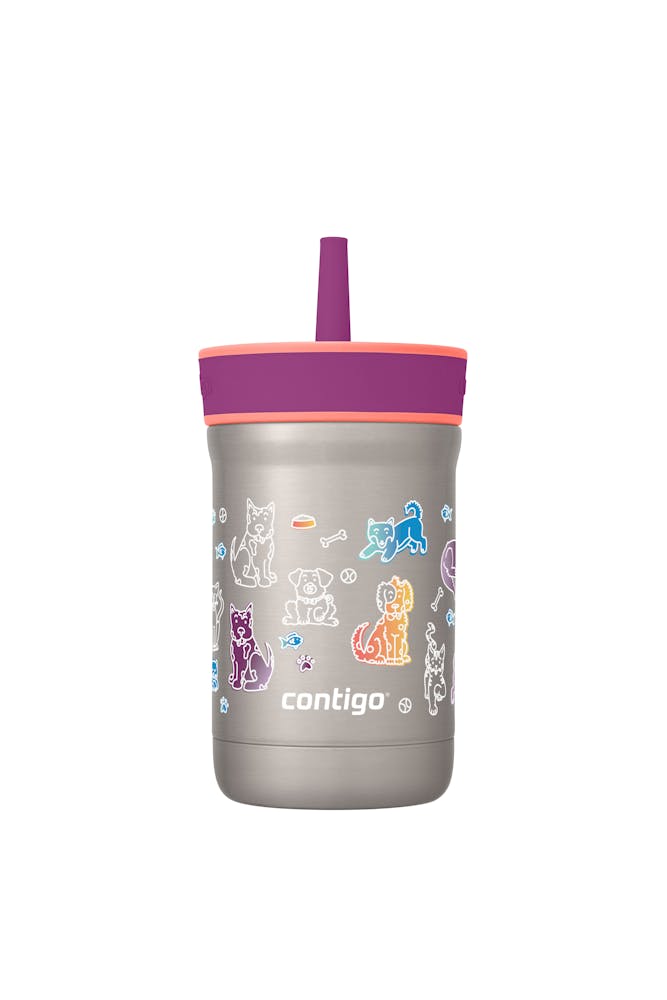 Kids Leighton Spill-Proof Stainless Steel Tumbler with Straw, 12oz P7